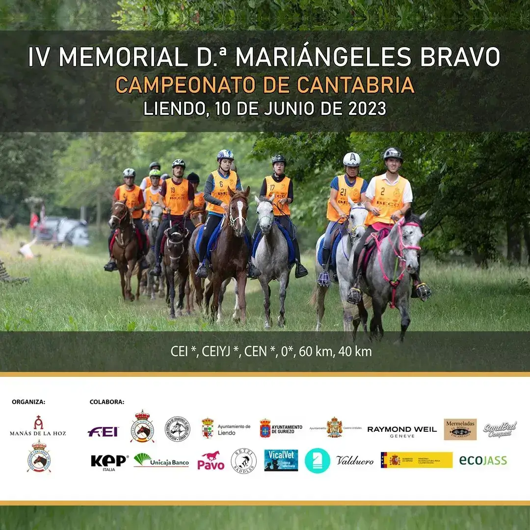 Cartel de IV Memorial Dña Mariangeles Bravo Campeonato de Cantabria 2023